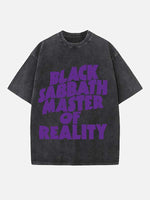 Black Sabbath Print Round Neck T-shirt