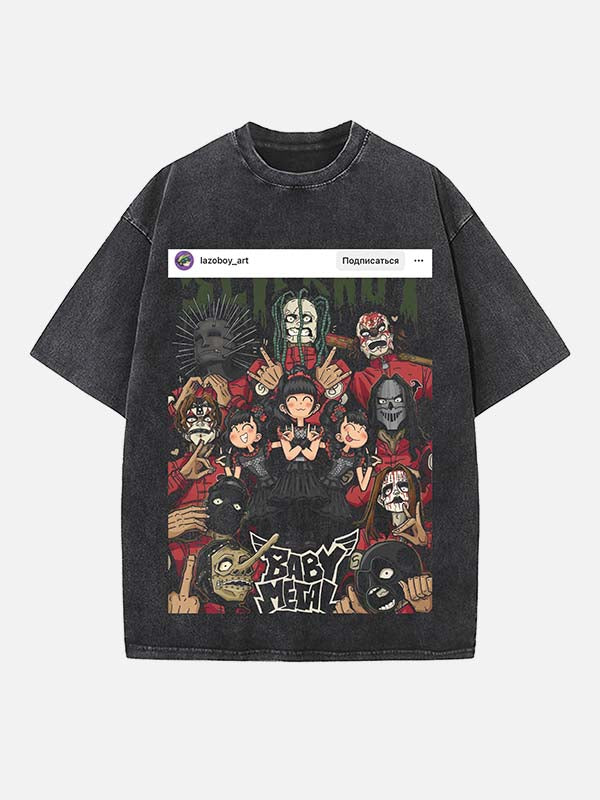 Slipknot Print Round Neck T-shirt