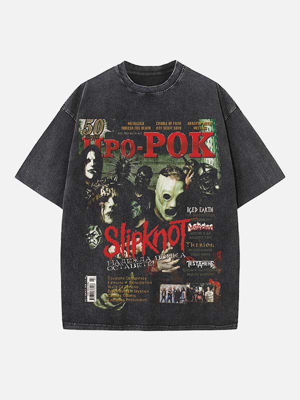 Slipknot Print Round Neck T-shirt