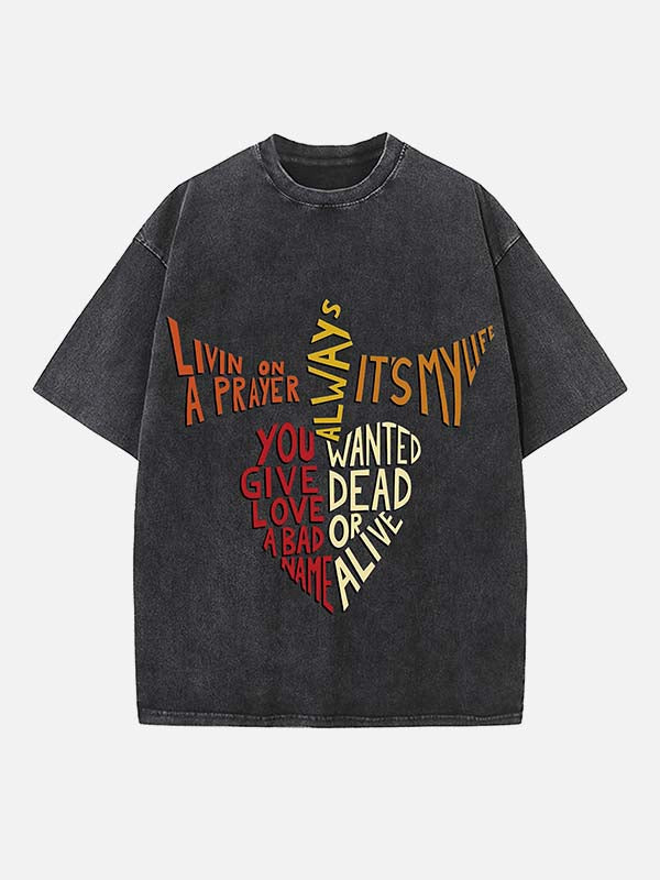 Bon Jovi Print Round Neck T-shirt