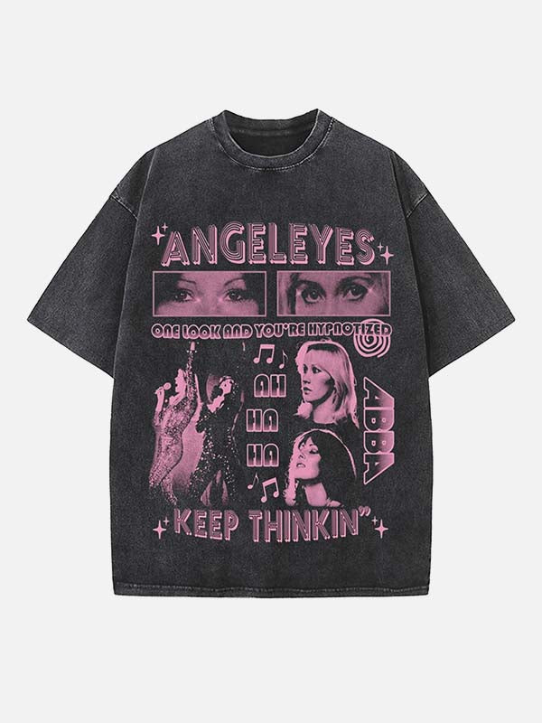 ABBA Print Round Neck T-shirt