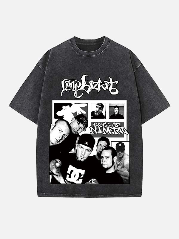 Limp Bizkit Print Round Neck T-shirt