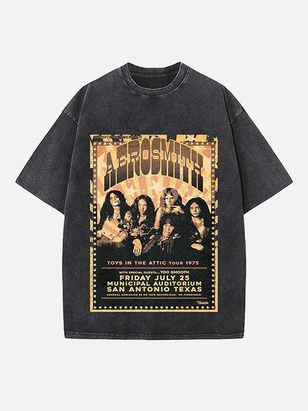 Aerosmith Print Round Neck T-shirt