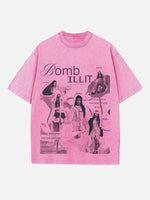 ILLIT Print Round Neck T-shirt