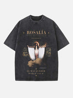 Rosalía Print Round Neck T-shirt