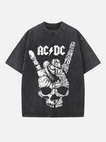 AC/DC Print Round Neck T-shirt