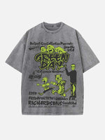 Green Day Print Round Neck T-shirt