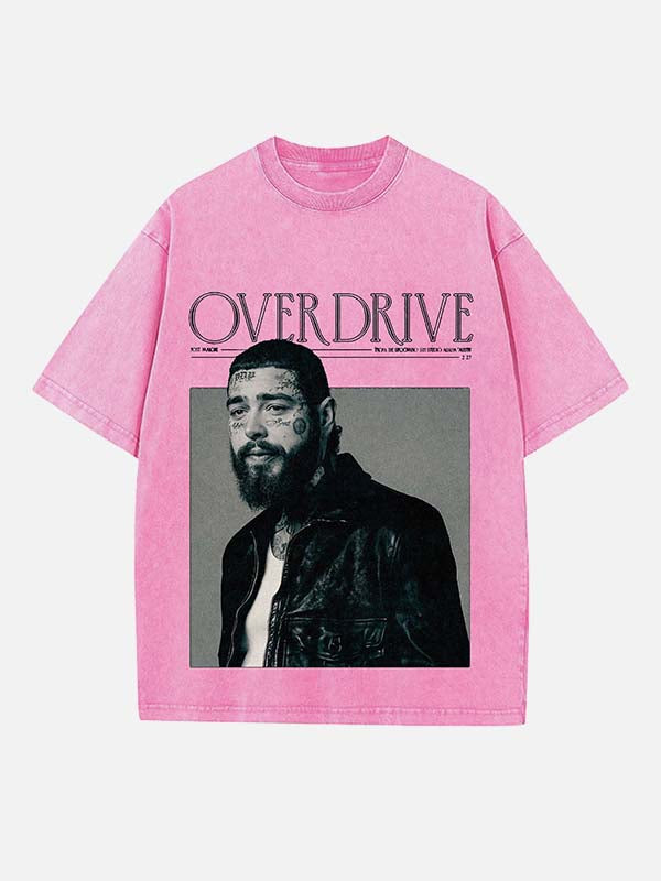 Post Malone Print Round Neck T-shirt