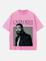 Post Malone Print Round Neck T-shirt