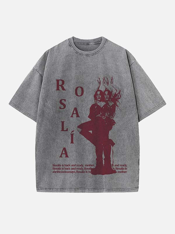 Rosalía Print Round Neck T-shirt