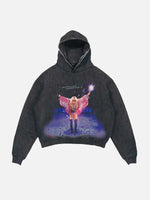 Taylor Swift Print Slant Pockets Hoodie