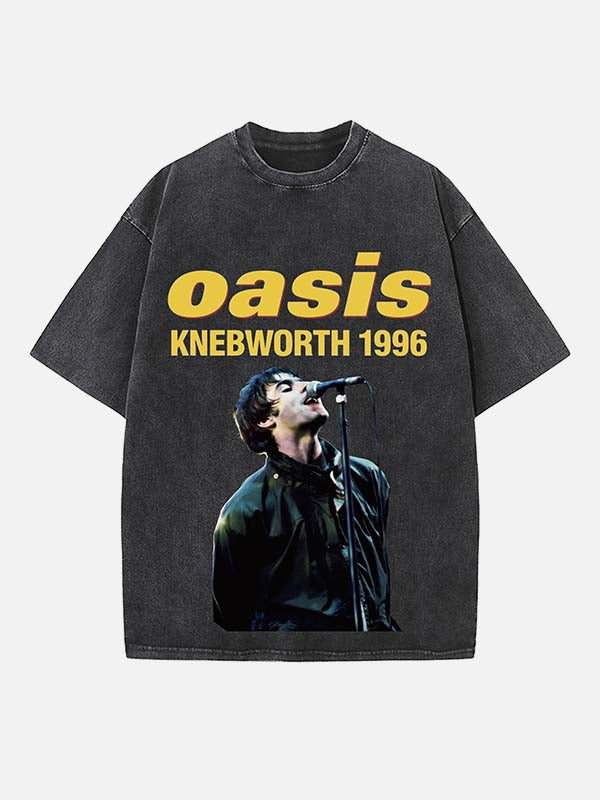 Oasis Print Round Neck T-shirt