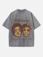Bruno Mars Print Round Neck T-shirt