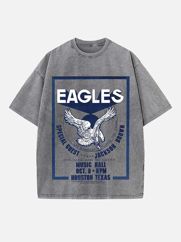 Eagles Print Round Neck T-shirt