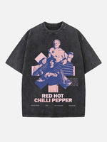 Red Hot Chili Peppers Print Round Neck T-shirt