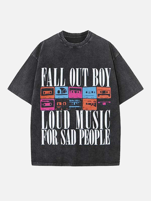 Fall Out Boy Print Round Neck T-shirt