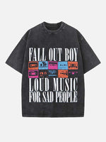 Fall Out Boy Print Round Neck T-shirt