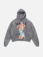 Sabrina Carpenter Print Slant Pockets Hoodie