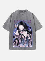 Aespa Karina Print Round Neck T-shirt