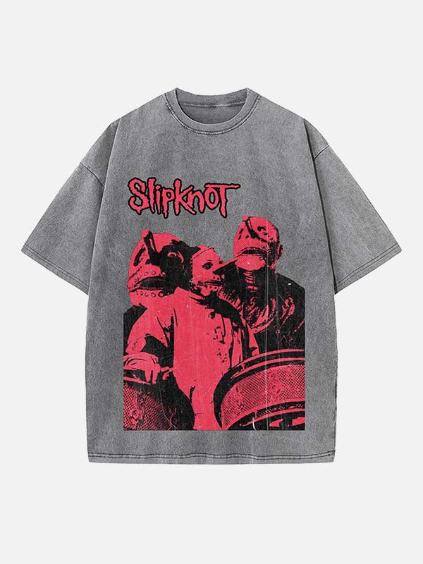Slipknot Print Round Neck T-shirt