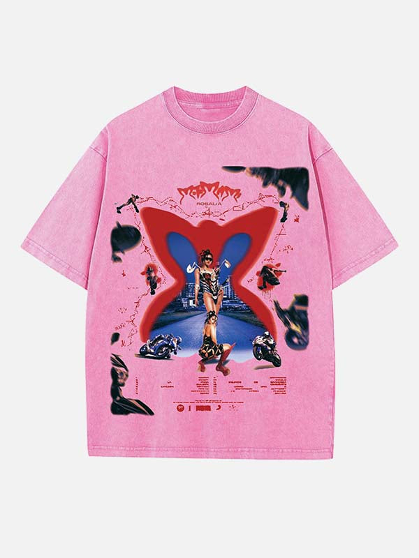 Rosalía Print Round Neck T-shirt