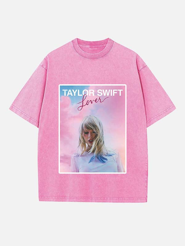 Taylor Swift Print Round Neck T-shirt