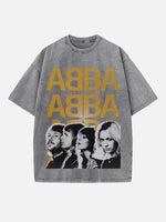 ABBA Print Round Neck T-shirt