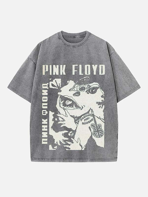 Pink Floyd Print Round Neck T-shirt