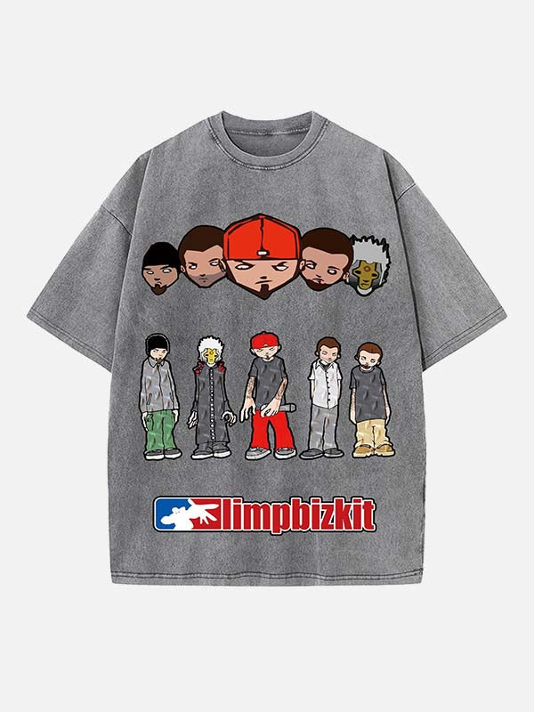 Limp Bizkit Print Round Neck T-shirt