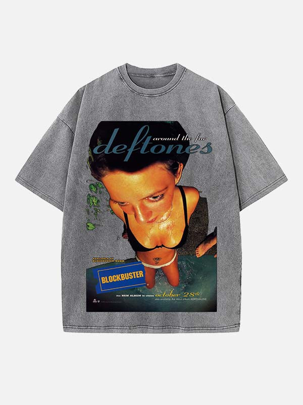 Deftones Print Round Neck T-shirt