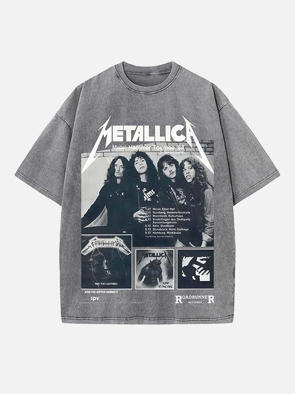 Metallica Print Round Neck T-shirt