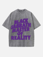 Black Sabbath Print Round Neck T-shirt