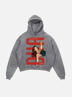 Dua Lipa Print Slant Pockets Hoodie
