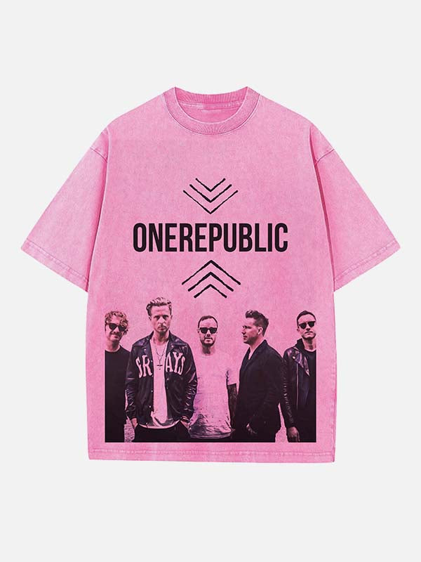 OneRepublic Print Round Neck T-shirt