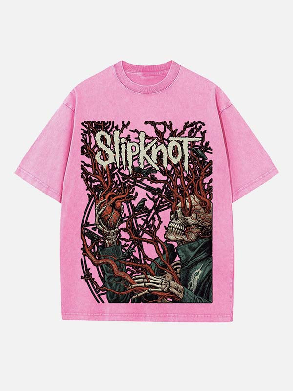Slipknot Print Round Neck T-shirt