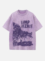 Limp Bizkit Print Round Neck T-shirt