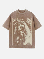 Fleetwood Mac Print Round Neck T-shirt
