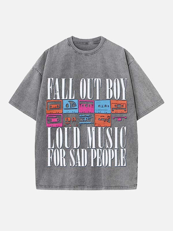 Fall Out Boy Print Round Neck T-shirt