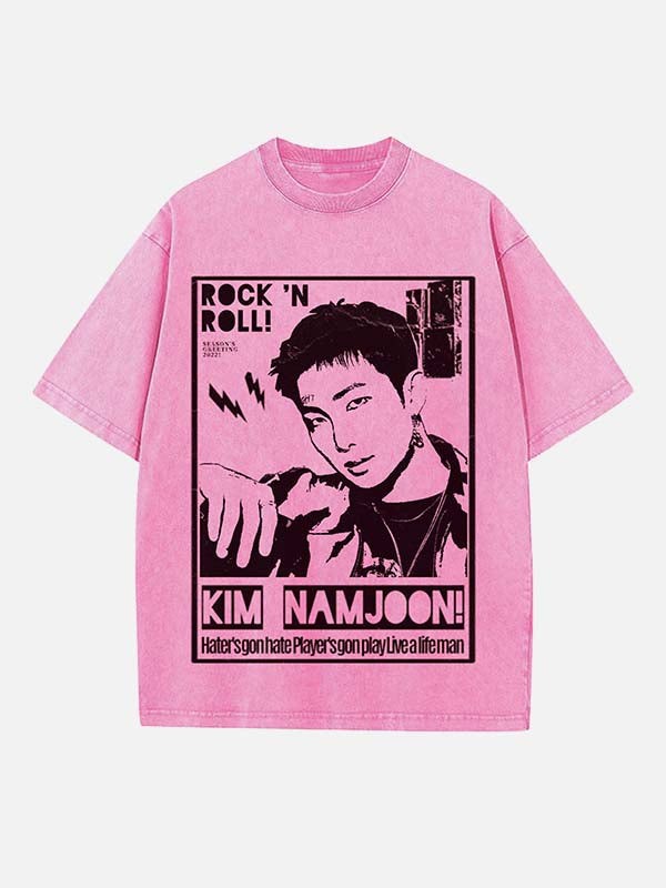 BTS Print Round Neck T-shirt