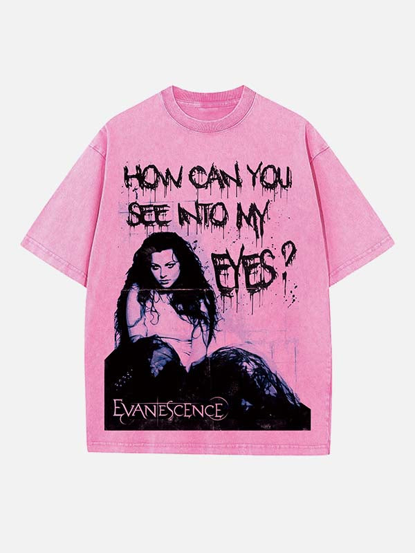 Evanescence Print Round Neck T-shirt