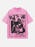 BTS Print Round Neck T-shirt