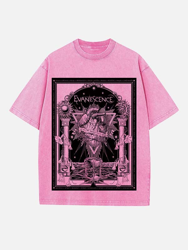 Evanescence Print Round Neck T-shirt