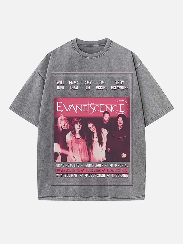 Evanescence Print Round Neck T-shirt