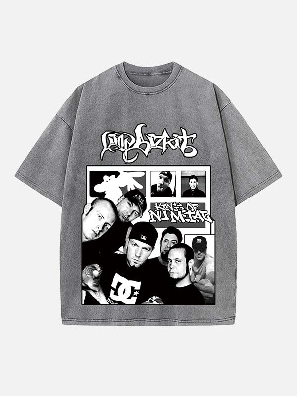 Limp Bizkit Print Round Neck T-shirt