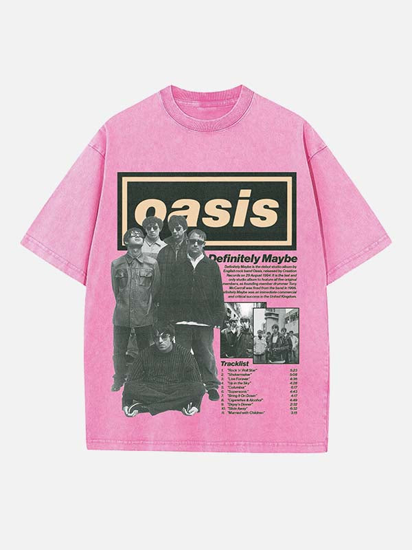 Oasis Print Round Neck T-shirt