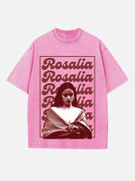 Rosalía Print Round Neck T-shirt