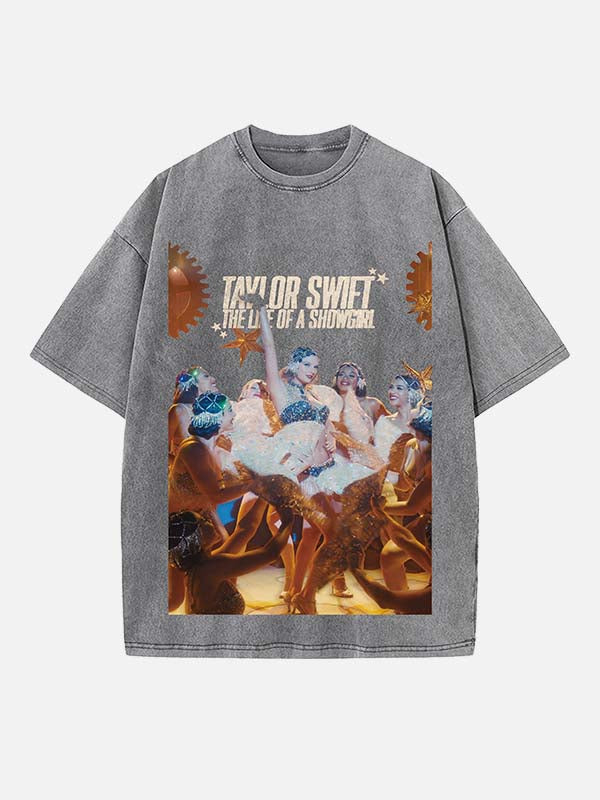 Taylor Swift Print Round Neck T-shirt