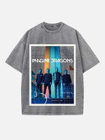 Imagine Dragons Print Round Neck T-shirt