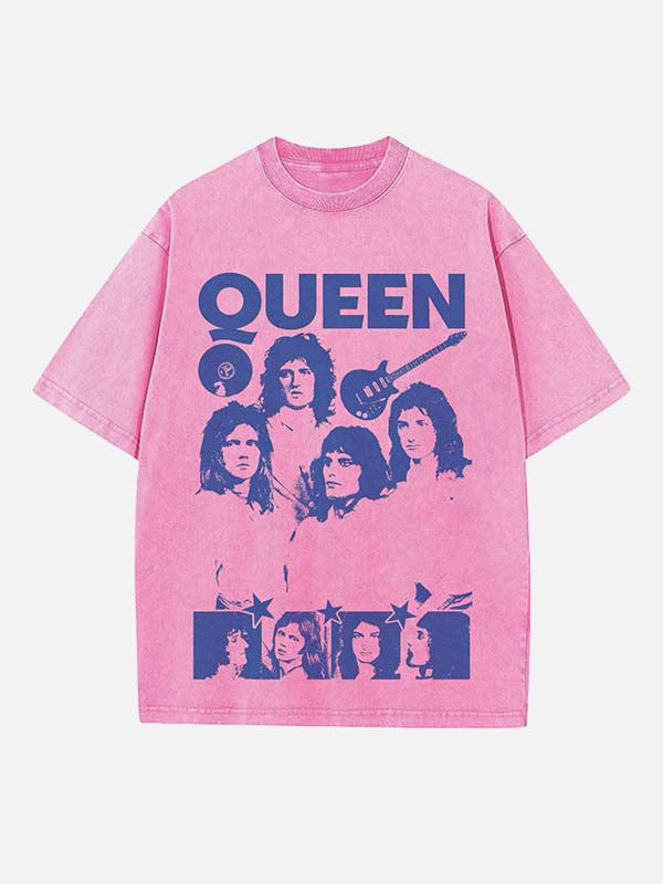 Queen Print Round Neck T-shirt