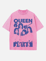 Queen Print Round Neck T-shirt